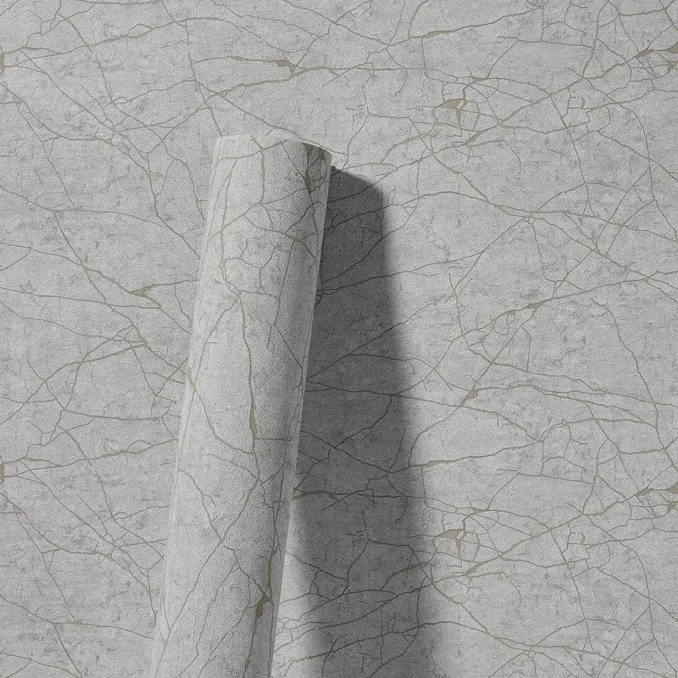 Gray Embossed Wallpaper – Marble Abstraction (23107-3)